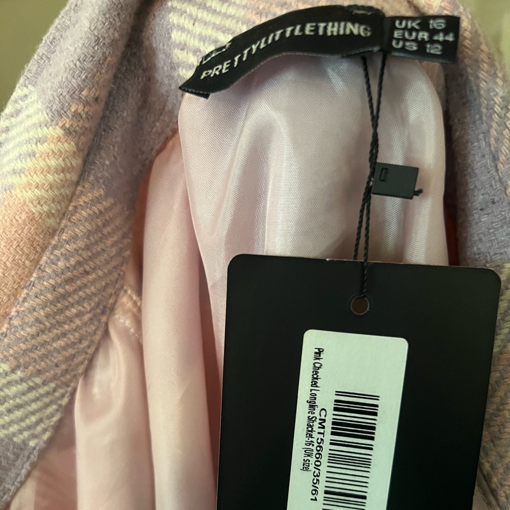 Pink Checked Longline Shacket - Picture 7 of 8